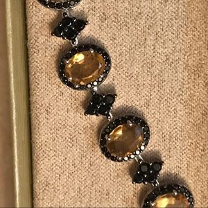 Citrine and black spinel bracelet